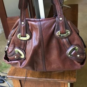 Brown leather B Makowsky handbag